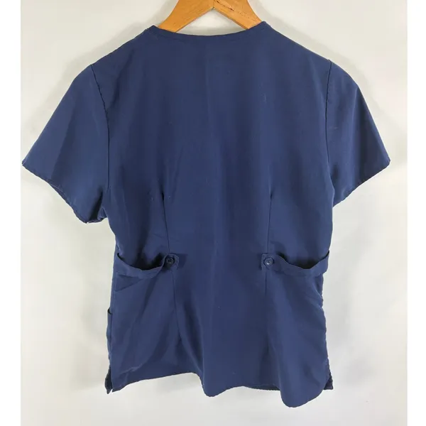 Greys Anatomy Navy Blue Scrub Top Size Medium - Image 3