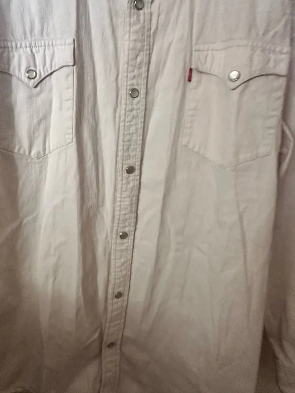 Levi's Jean button-up. Western, cowboy, country, barn utility - Image 8