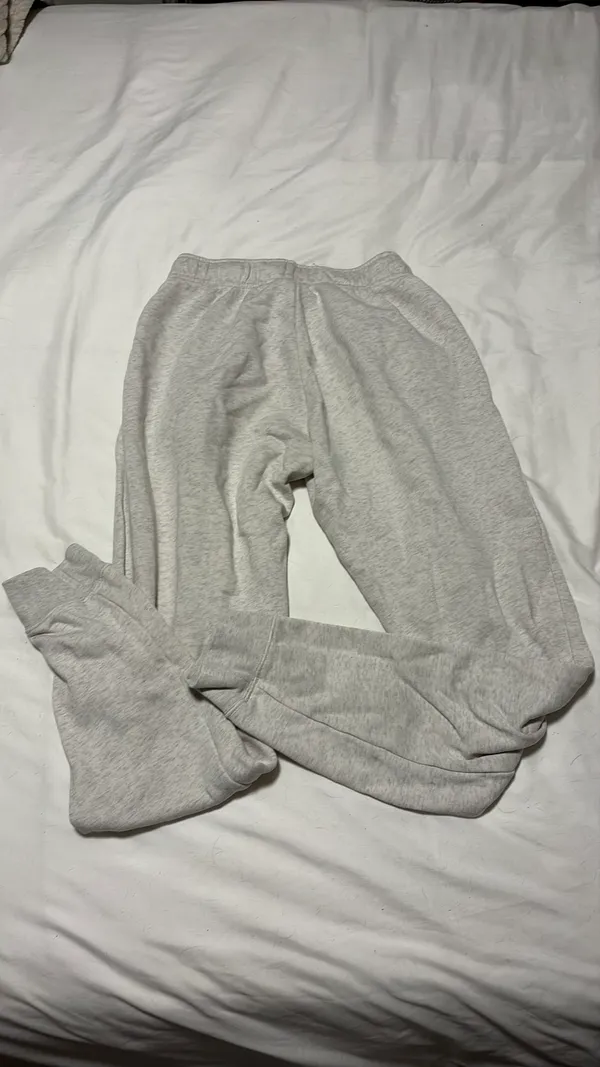 Heather White Nike Sweatpants  - Image 2