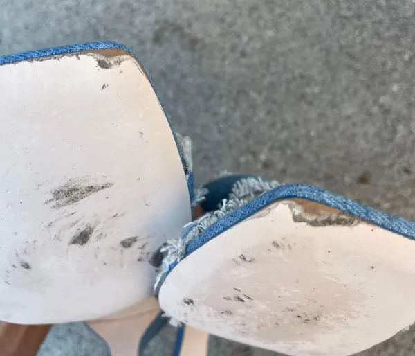 Fae denim fringe slides sandals size IT 39 US 9 - Image 12