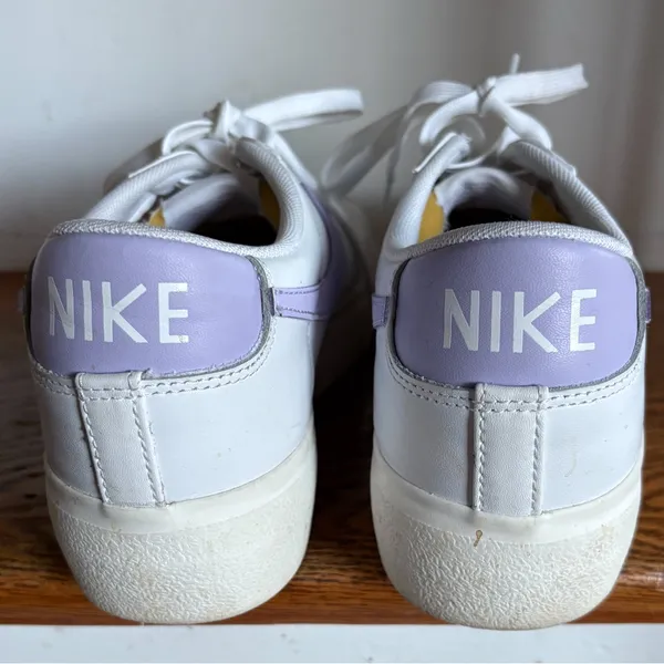 Nike Blazer White and Purple Sneakers‎ Size 11 Very Gently Used - Image 4