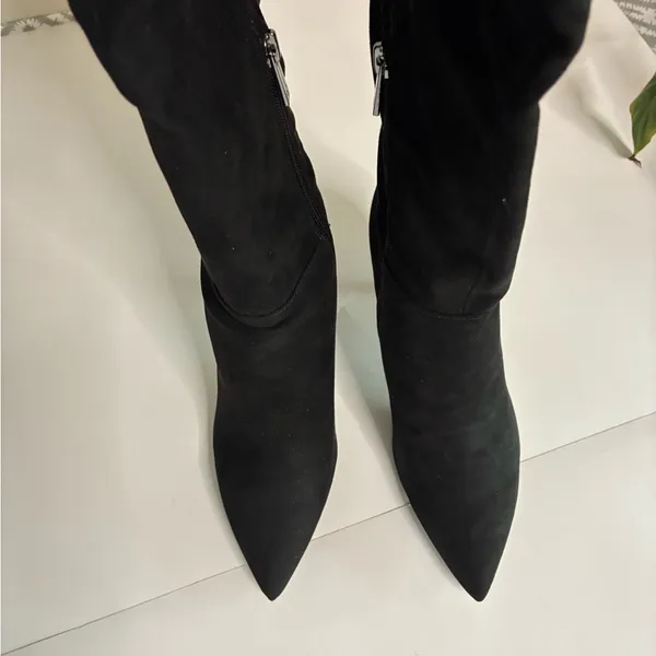 Jessica Simpson Amriena Over the Knee Boots Black Size 6 Stiletto Heel New - Image 2