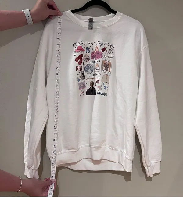 Taylor Swift Eras White Crewneck Sweatshirt - Image 5