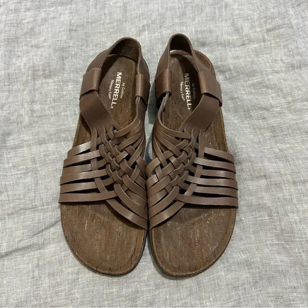 Merrell Falcon Brown Memory Foam Slingback Sandals Size 9 - Image 2