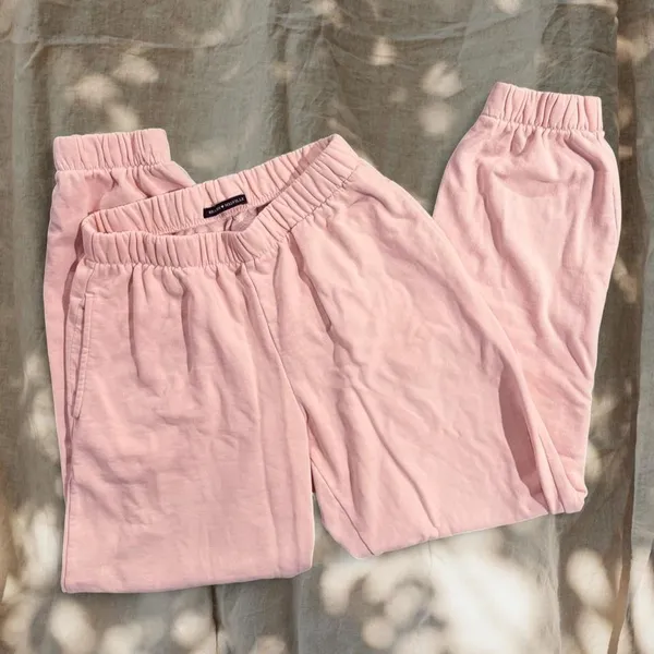 Vintage Brandy Melville | Baby Pink Jogger Sweatpants - Image 6