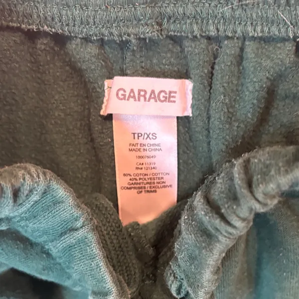 Garage Deep Green Joggers - Image 2
