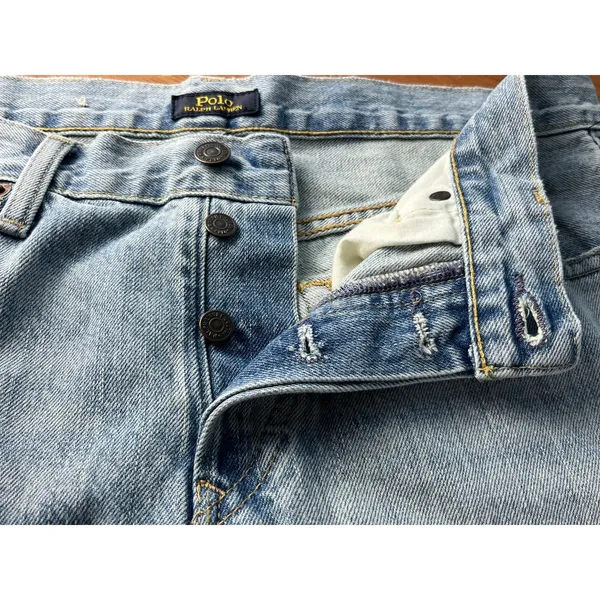 Polo Ralph Lauren Avery Jeans Size 27 High Rise Button Fly Patchwork Ankle - Image 9