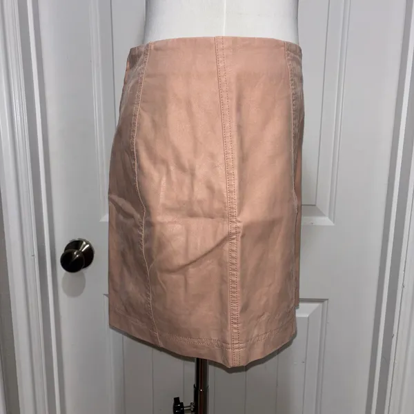 Free People Faux Suede Pink Skirt - Image 4
