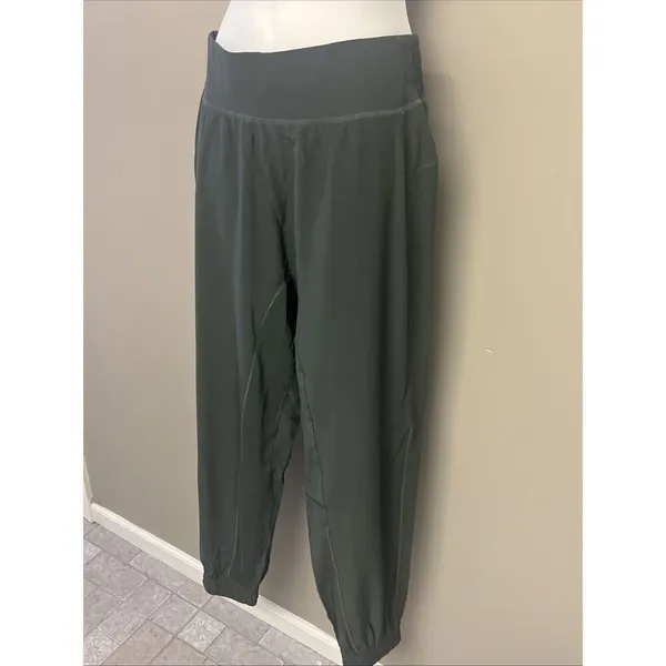 Halara Women’s Dark Green Pull-on high Waist Elastic Waistband Joggers- XL - Image 2