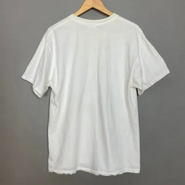 Hanes Vintage 90s‎ Rosie the Riveter T-Shirt Size Large White FLAWS Retro 1995 Graphic - Image 3