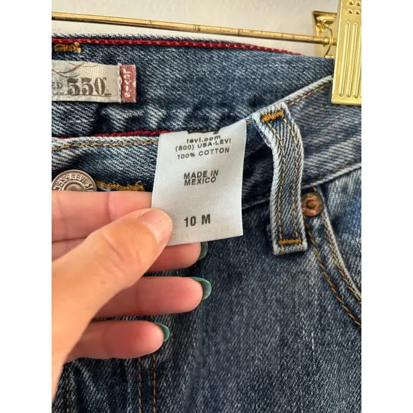 Levi's Womens 550 Relaxed Tapered Jeans Size 10 M Medium Wash Denim Mom 90s - Image 4