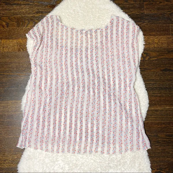 Aerie Floral Stripe Cap Sleeve Top - Image 8