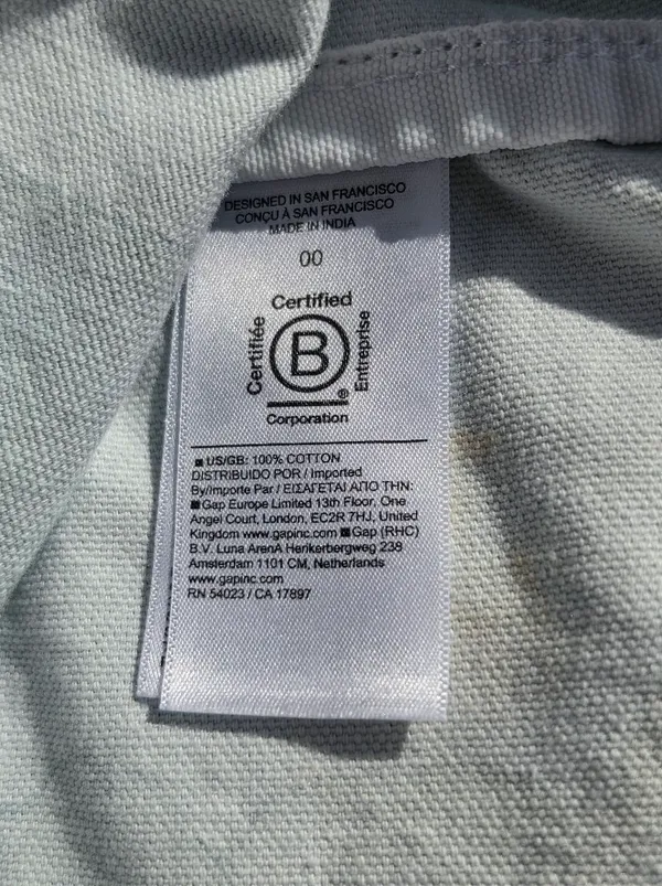 Athleta Blue Ombre Canvas Tote Shopping Bag - Image 7