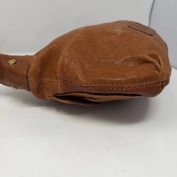 Fossil Long Live Vintage Crossbody Bag Cognac Leather Utility Women Small - Image 13