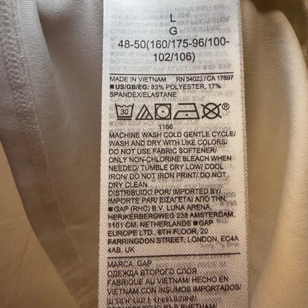 GapFit PowerYou‎ White Sleeveless Tennis Golf Polo Racerback Dress Large NWT - Image 8