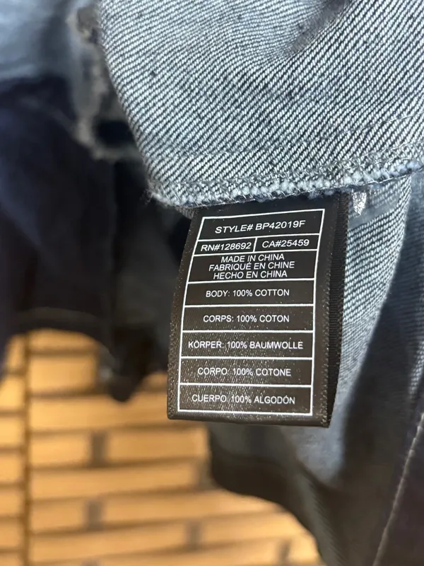 Steve Madden denim peplum jacket size large - Image 7