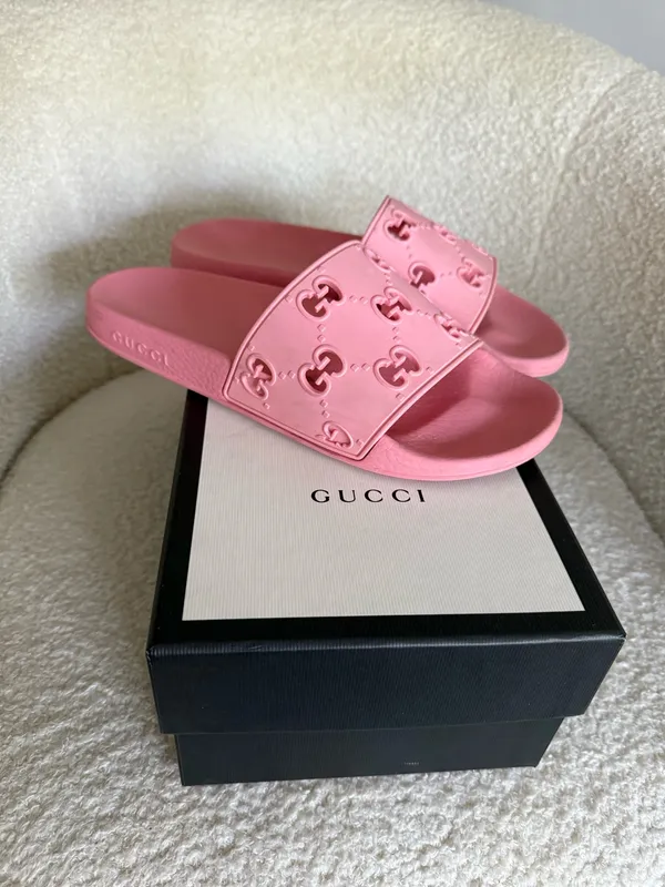 Pink Gucci Slides - Image 2