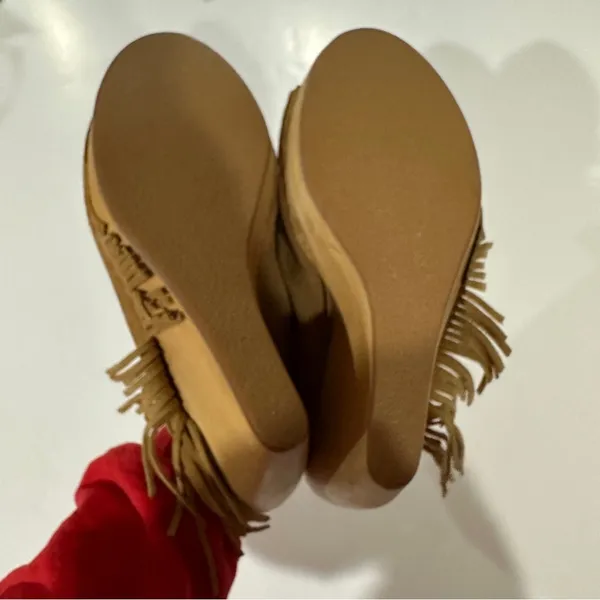 Dolce Vita Tan‎ Suede Fridge Wedge Clog Sandals Size 9 - Image 7