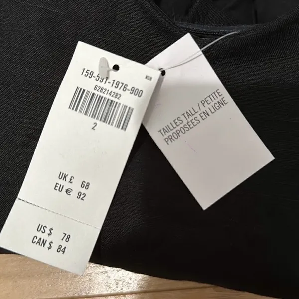 NWT Abercrombie and‎ fitch black dress tie shoulder tall petite size 2 - Image 6