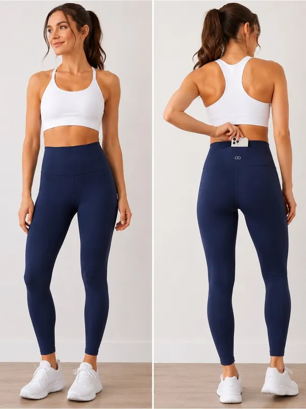 CALIA by Carrie Underwood Navy High Rise Leggings XXS Hidden Pocket Yoga - Image 2
