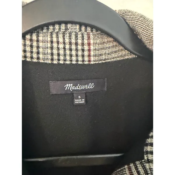 Madewell Glen Plaid Shirt Jacket Shacket Grey Brown‎ NB593 Womens Small S - Image 2