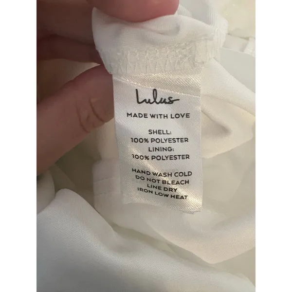 Lulu's Extraordinary Vow Off Shoulder Wedding Dress White XL Pockets A-Line - Image 12