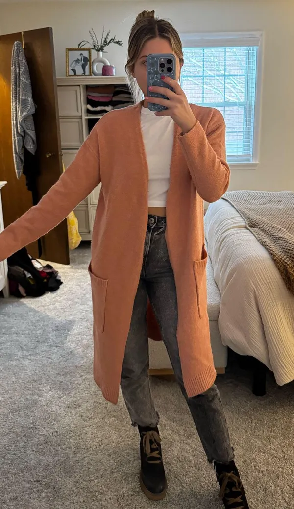Forever 21 Pink long cardigan - Image 3