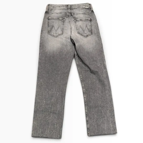 Mother The Tomcat Ankle Fray Jeans Static Grey Straight Leg Button Fly Size 25 - Image 2