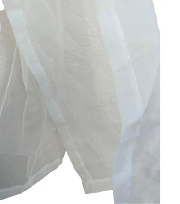 Jessica McClintock Vintage Womens Lightweight Sheer Off-white cream Chiffon Scar - Image 8