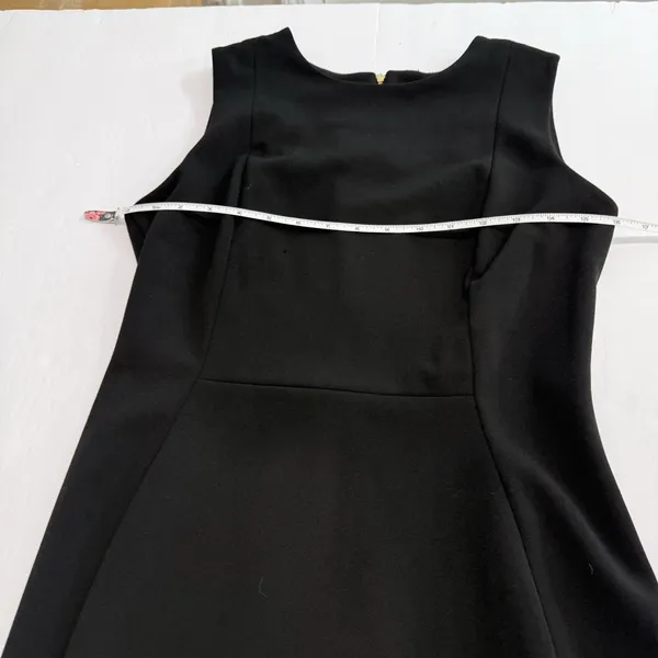 Calvin Klein Black Hi Low Trumpet Sleeveless Stretch Crepe Midi‎ Dress Size 8 - Image 9