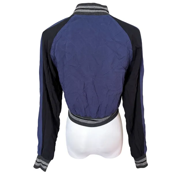 NWOT We‎ the Free Retro Cropped Bomber Jacket Size XS Navy Marine - Image 3