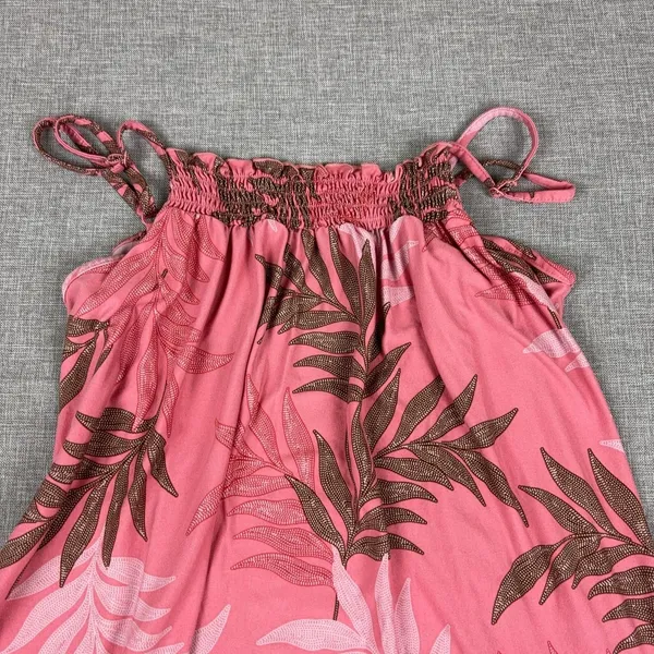 Joyspun Dress Teens XL Pink Square Neck Strappy Smocked A-Line Knee Length - Image 4