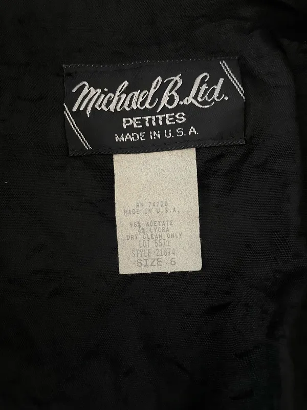 Vintage Michael B Ltd Cropped Blazer Jacket Size 6 Retro Made in the USA - Image 7