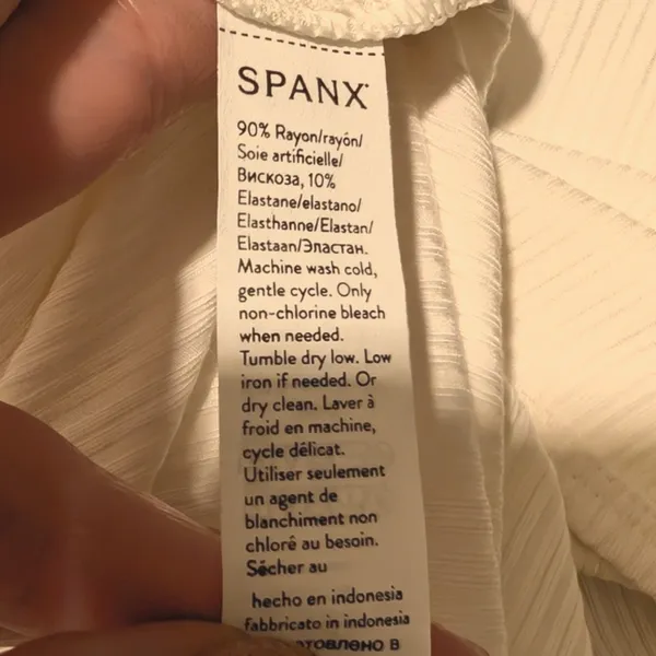 NEW SPANX Plus 2X 18 20 Asymmetrical Cream Powder One Shoulder Rib Top Shirt NWT - Image 5