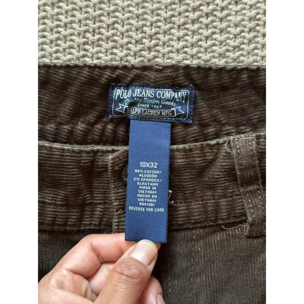 Polo Jeans Ralph‎ Lauren Women's Company Corduroy Pants Brown Size 32 - Image 3