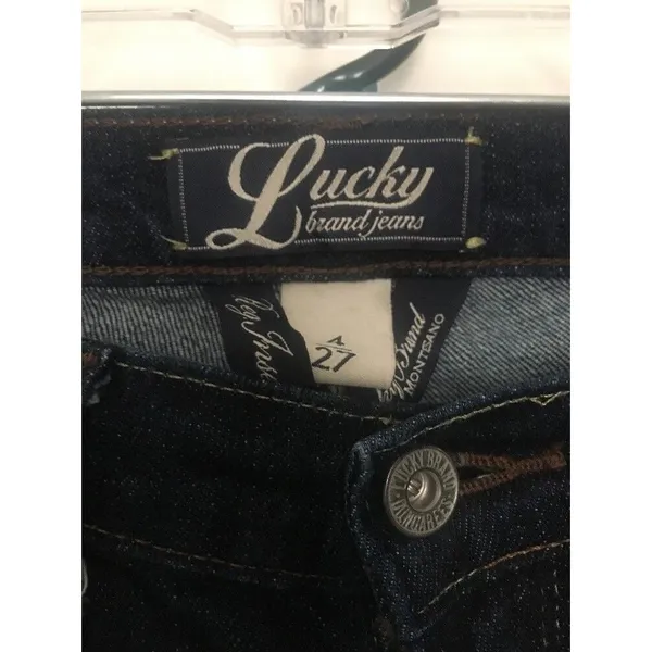 Lucky Brand Adult Women's Unisex Denim Jeans Pockets Zip Size 4/27 Blue - Image 2