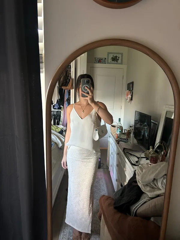 Long white skirt - Image 4