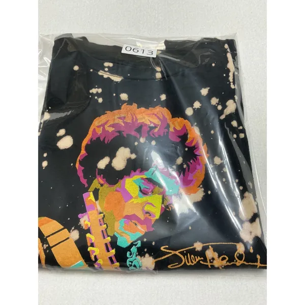 Jimi Hendrix Graphic T-Shirt Small Bleach Splatter Acid Wash Rock Band Tee - Image 4