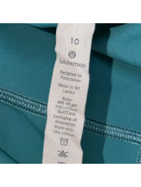 Lululemon Teal High Rise Leggings Size 10 - Image 8