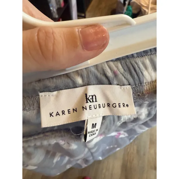 Karen Neuburger Womens Grey Cat‎ Print Fleece Pajama Set Long Sleeve RZ0029M M - Image 6