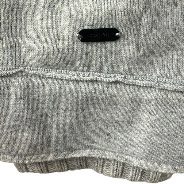 Barbour Women's Size M Millfire Knit Sweater Jacket Gray Tartan Preppy Old Money - Image 11