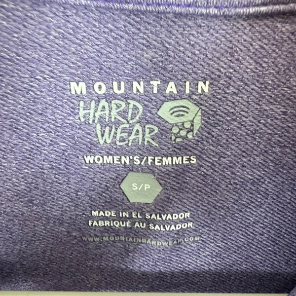Mountain Hardwear Purple Mock Neck 1/4‎ Zip Athletic Pullover Zip Pocket Size S - Image 7