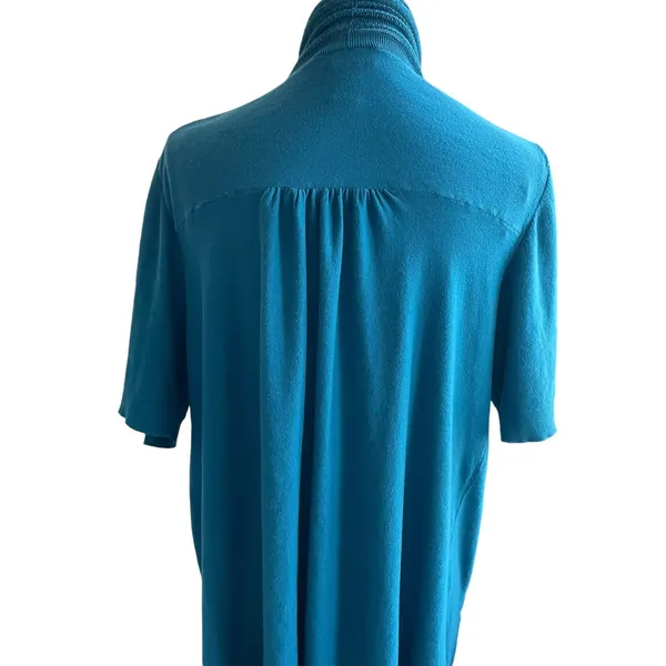 Lane Bryant Women Tunic Cardigan‎ Sweater 18/20 Teal Open Front Casual Office - Image 4