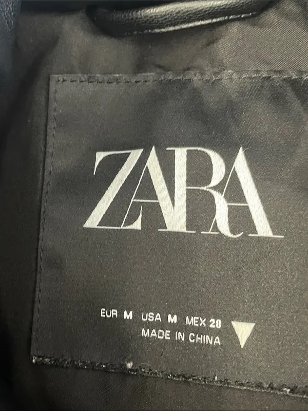 Zara Black Faux Leather Puffer Vest - Image 7