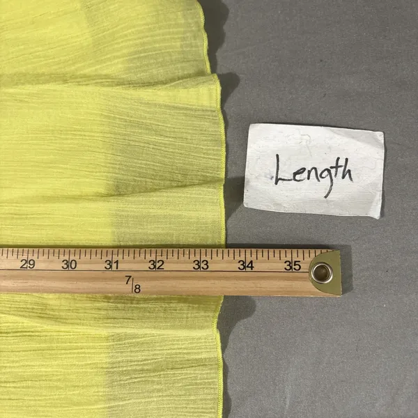 Lark Lane Skirt Size 12 Lime Yellow Dopamine Bright Flowy Summer Crinkle Gauze - Image 8