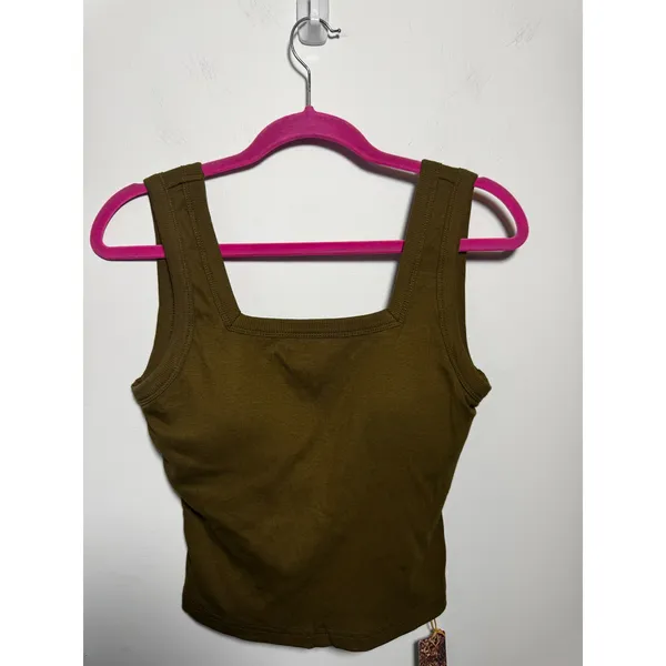 Brand New OGL Size Medium Cropped Tank Top Shirt Sleeveless Open Back - Image 2