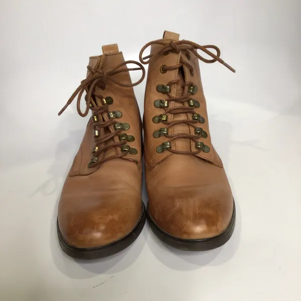 Seaside women's genuine leather boots‎ lace up size 40 boho riding boots - Image 2