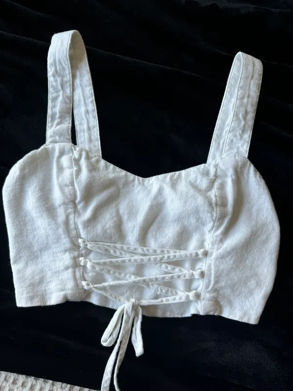Abercrombie & Fitch White Linen Top - Image 2