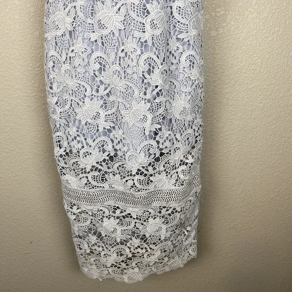 Bardot Womens Clementine Pencil Midi Dress Size 4 XS Pale‎ Blue Lace Underwire - Image 3