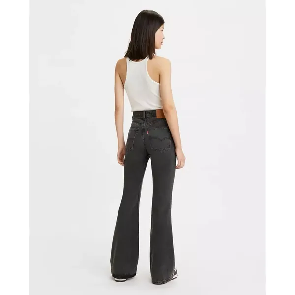 Levi's 70's High Flare‎ Jeans Womens 24 Faded Black Retro Denim Bell Bottoms - Image 2